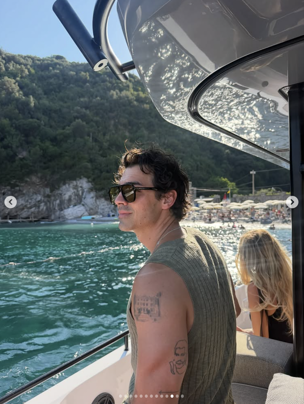 Joe Jonas while vacationing in a yacht, from a carousel post in July 2026 | Source: instagram/joejonas