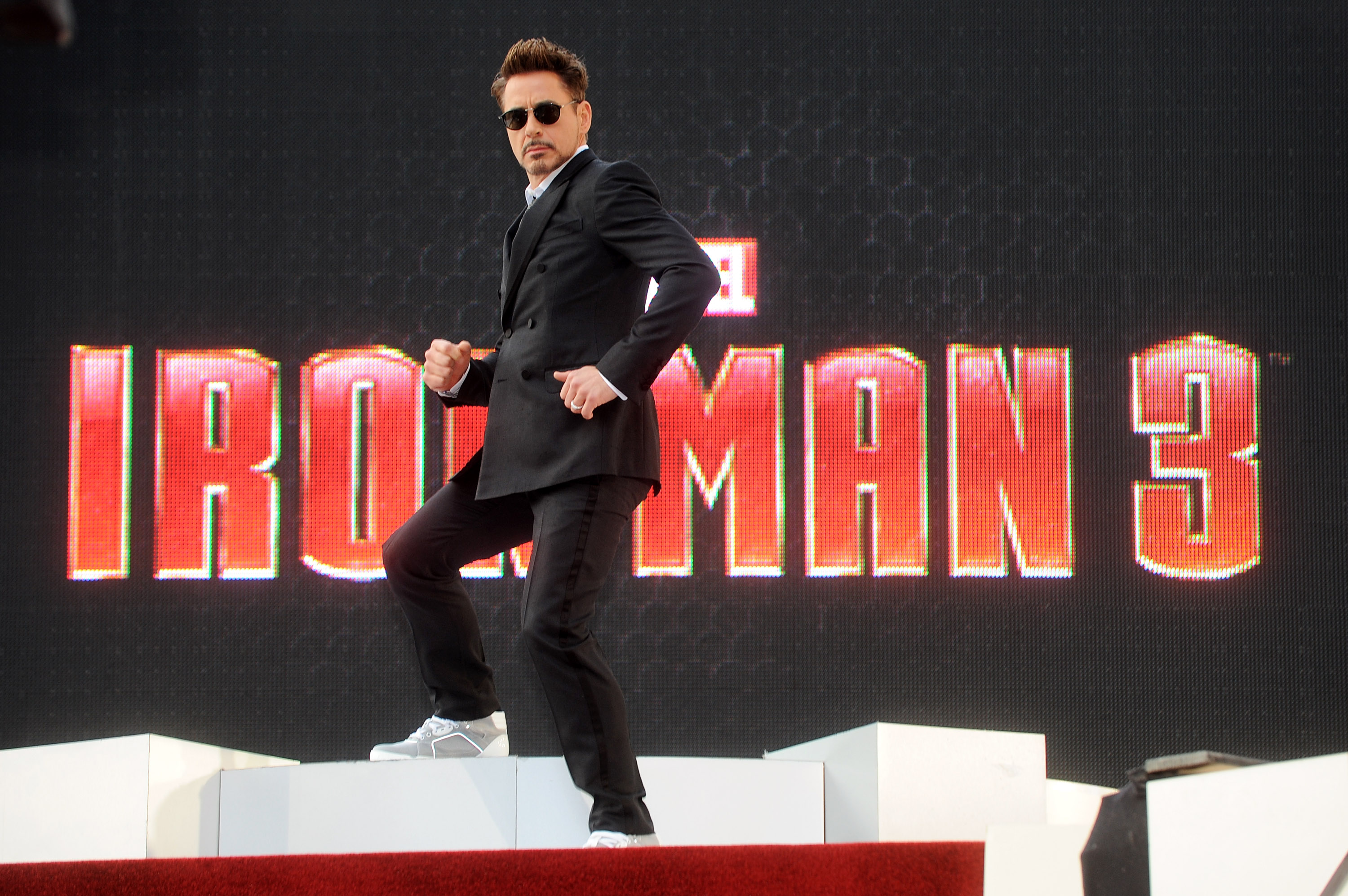 Robert Downey Jr during a special screening of 'Iron Man 3' on April 18, 2013 in London, England | Source: Getty Images