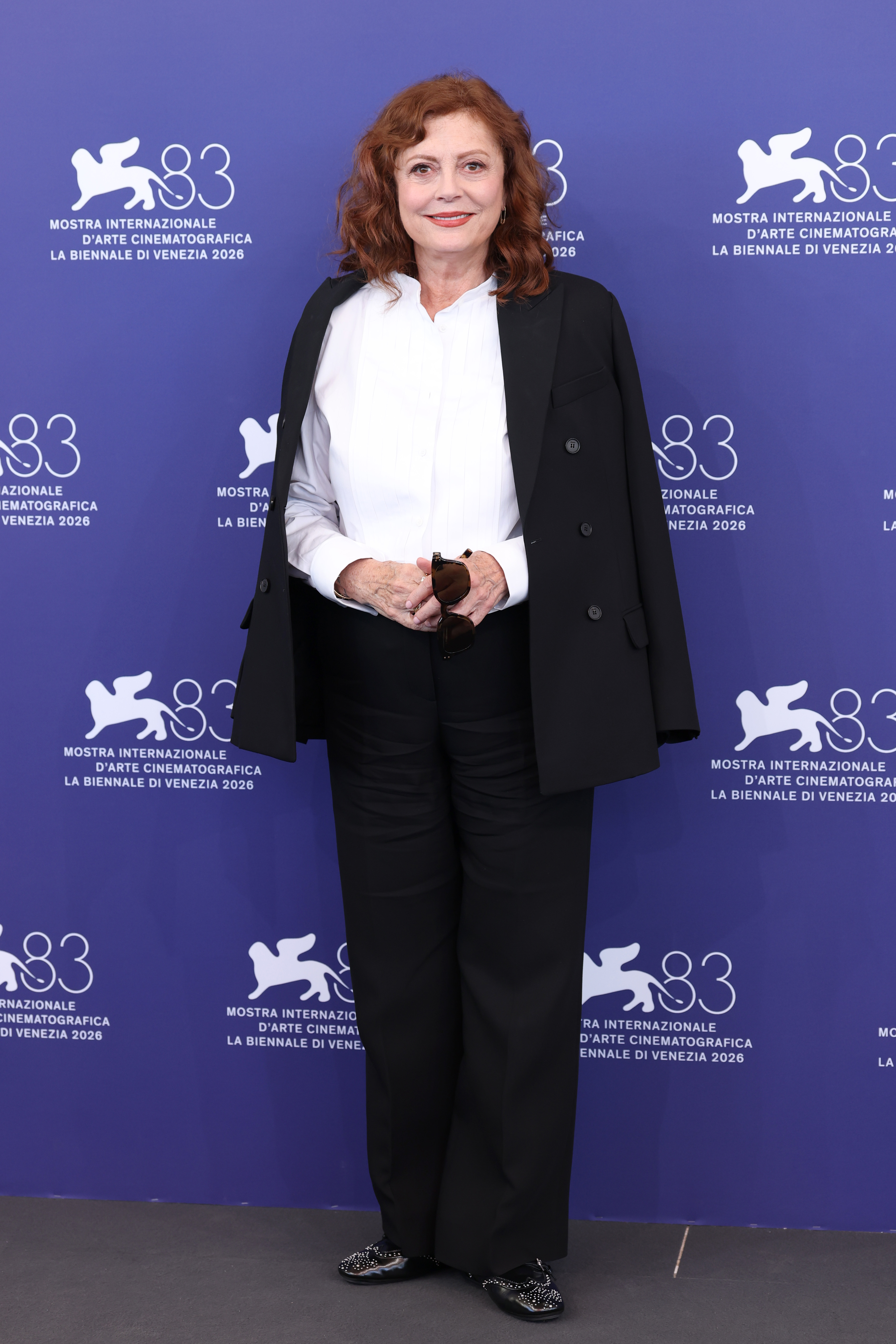 Susan Sarandon attends the "The Echo Chamber" Photocall during the 83rd Venice International Film Festival at Palazzo del Casino on September 6, 2026 in Venice, Italy. | Source: Getty Images