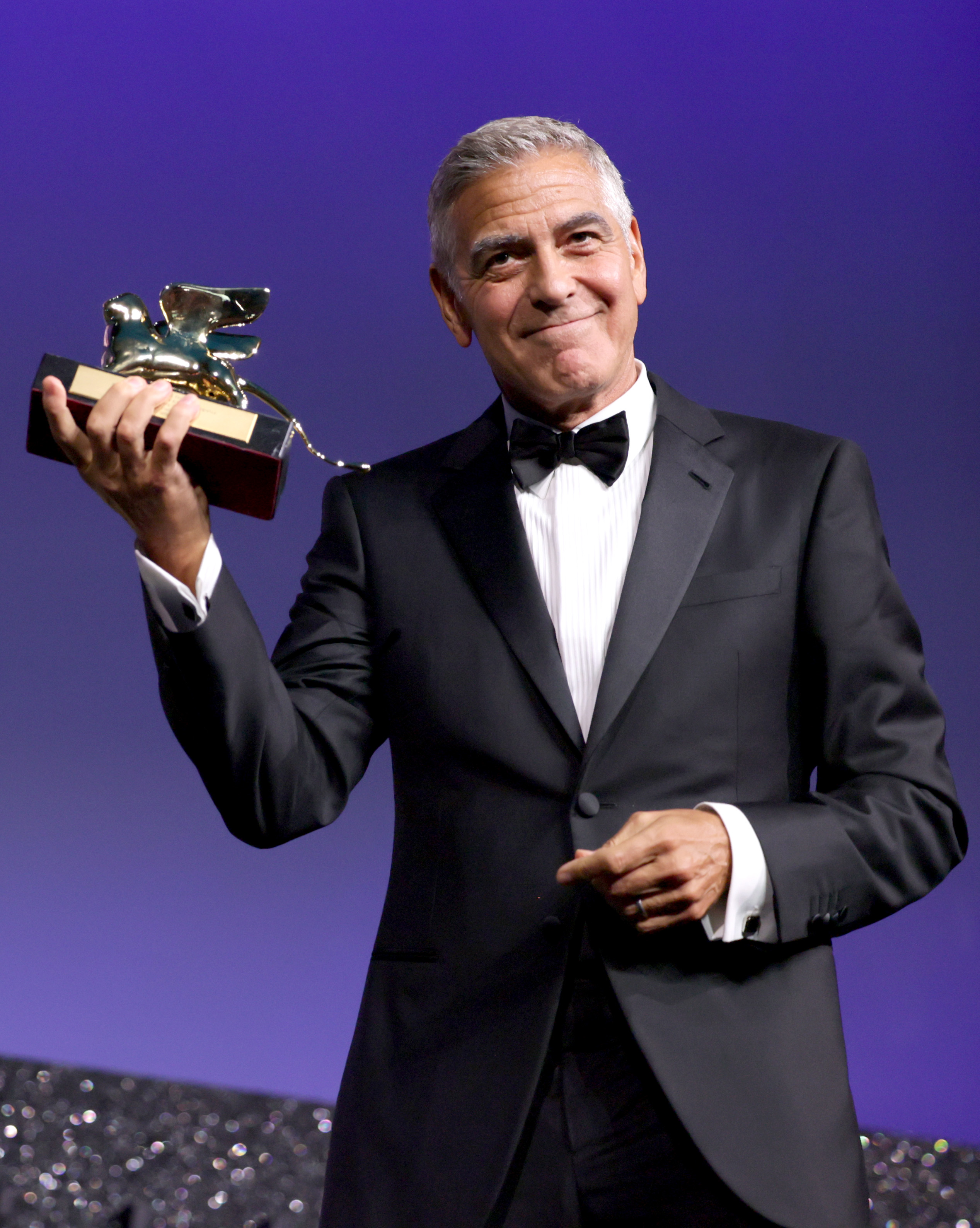 George Clooney receives the Golden Lion For Lifetime Achievement Award  at the opening ceremony during the 83rd Venice International Film Festival on September 2, 2026 | Source: Getty Images