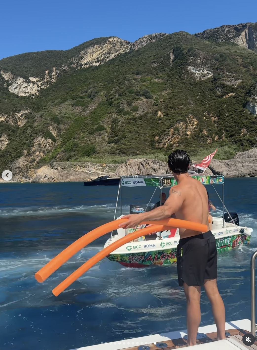 Joe Jonas standing on a boat as another one approaches in a clip from a carousel post in July 2026 | Source: instagram/joejonas