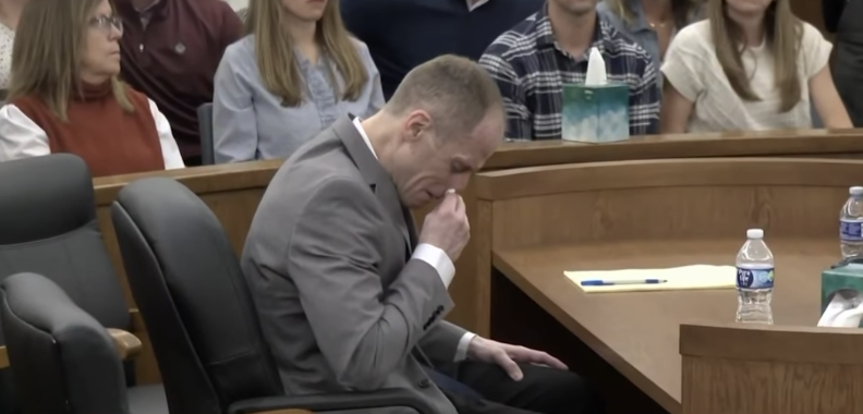 Caleb Flynn during the day he was convicted of murdering his wife on September 29, 2026 at Miami County Court of Common Pleas in Troy, Ohio | Source: instagram/nbcnightlynews