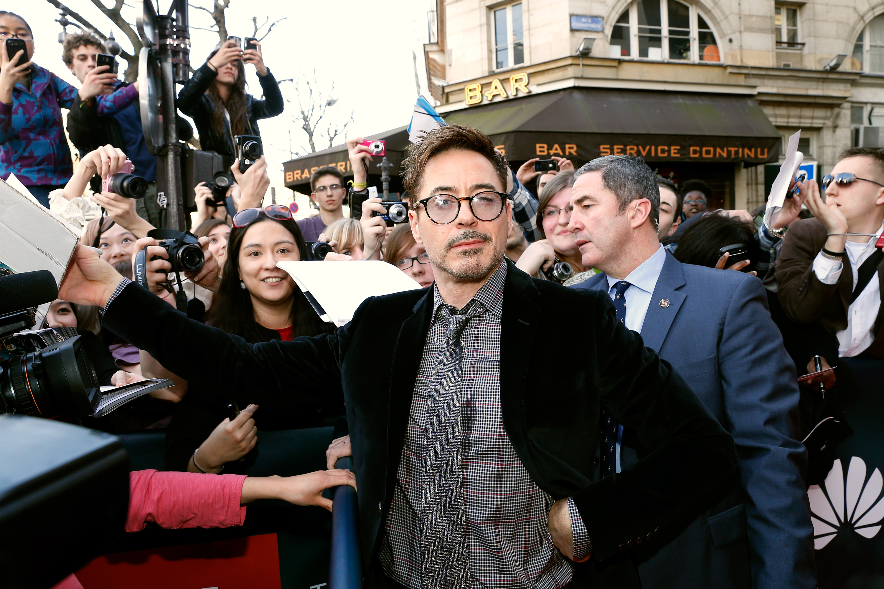 Robert Downey Jr. attends 'Iron Man 3' movie premiere, held at Le Grand Rex on April 14, 2013 in Paris, France | Source: Getty Images
