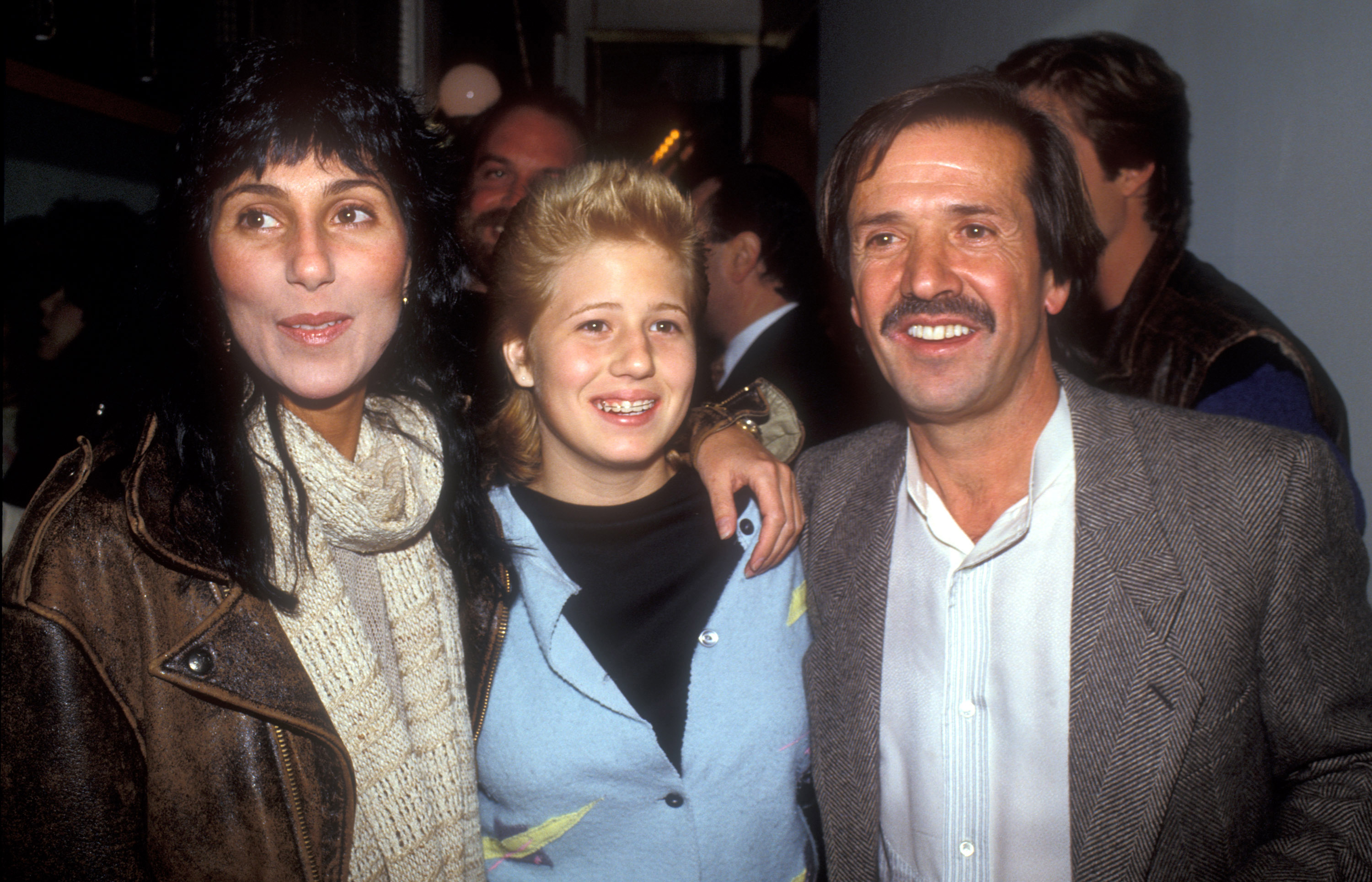 Cher, Chastity and Sonny Bono at Bono's restaurant opening | Source: Getty Images