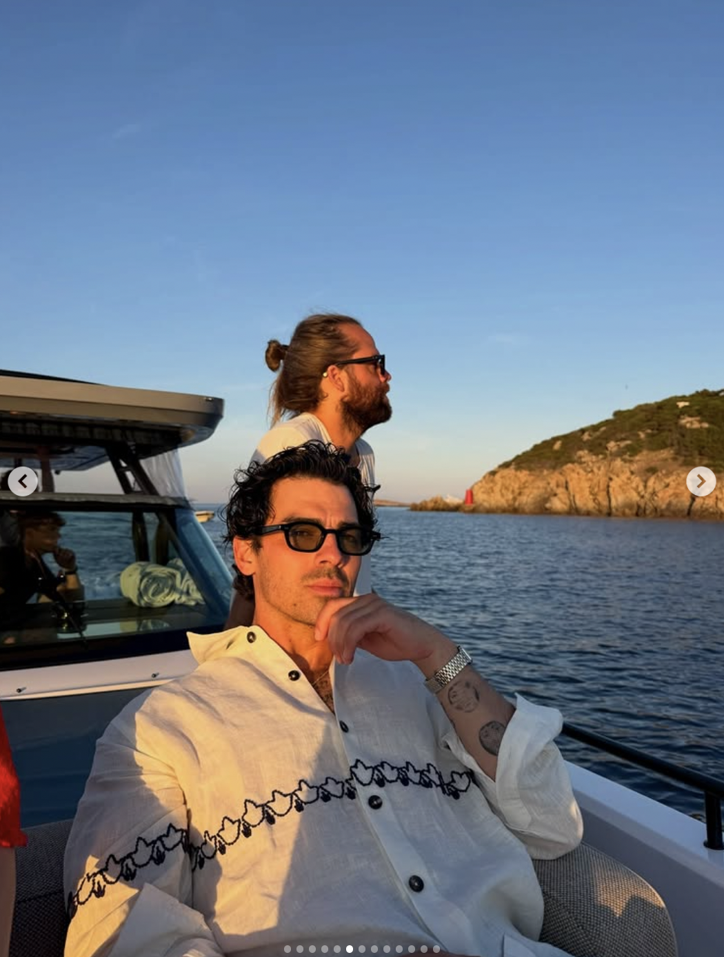 Joe Jonas seated in a boat, from a carousel post in July 2026 | Source: instagram/joejonas